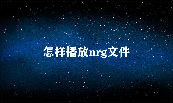 怎样播放nrg文件