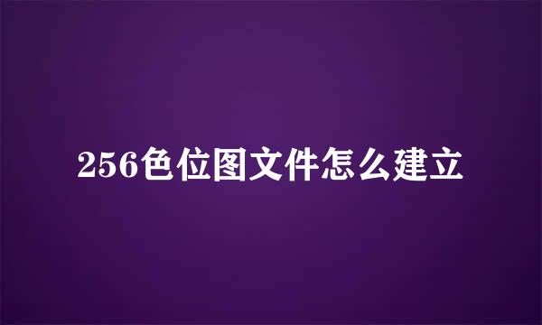 256色位图文件怎么建立