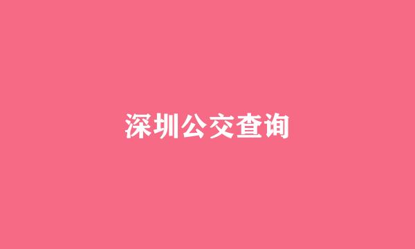 深圳公交查询