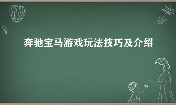 奔驰宝马游戏玩法技巧及介绍