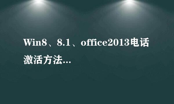 Win8、8.1、office2013电话激活方法-附英文翻译