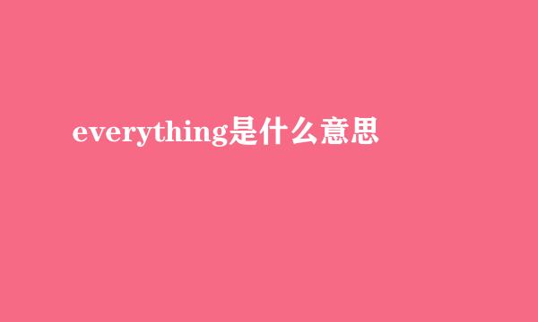 everything是什么意思