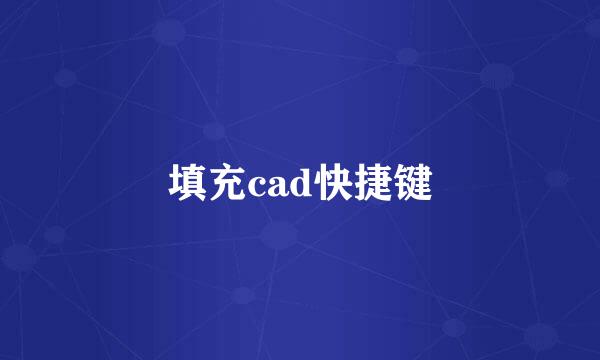 填充cad快捷键