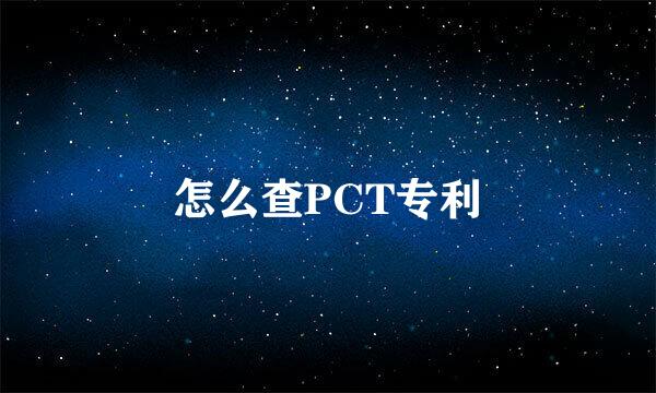 怎么查PCT专利