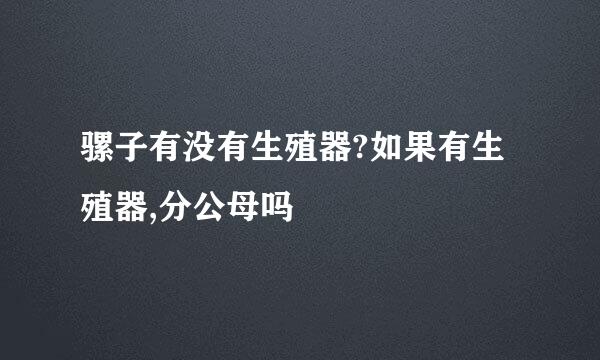 骡子有没有生殖器?如果有生殖器,分公母吗