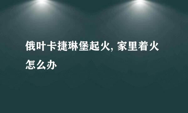 俄叶卡捷琳堡起火, 家里着火怎么办