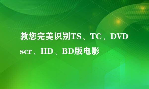 教您完美识别TS、TC、DVDscr、HD、BD版电影