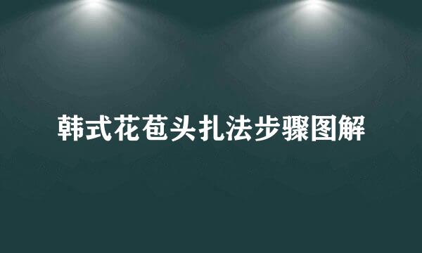 韩式花苞头扎法步骤图解