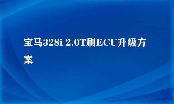 宝马328i 2.0T刷ECU升级方案