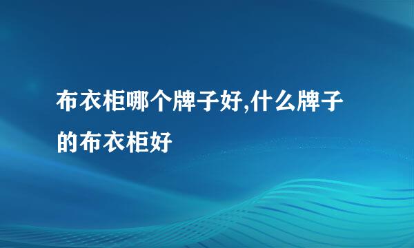 布衣柜哪个牌子好,什么牌子的布衣柜好