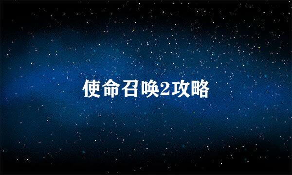 使命召唤2攻略