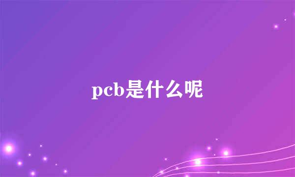 pcb是什么呢