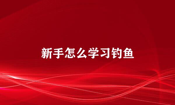 新手怎么学习钓鱼