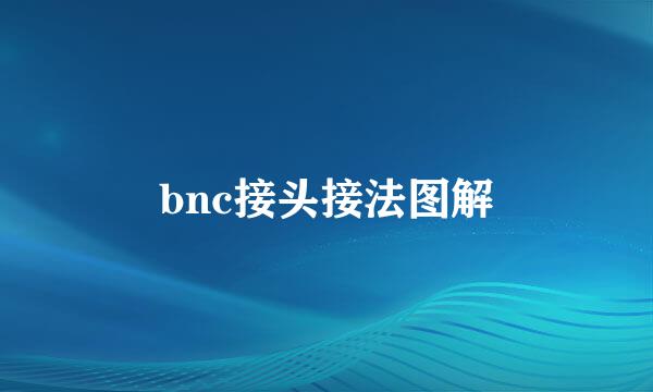 bnc接头接法图解