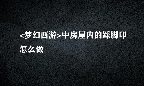 <梦幻西游>中房屋内的踩脚印怎么做