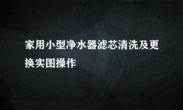 家用小型净水器滤芯清洗及更换实图操作