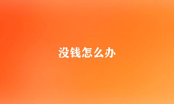 没钱怎么办