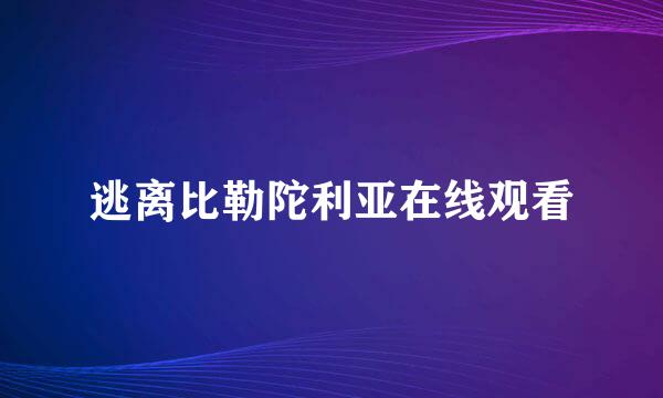 逃离比勒陀利亚在线观看