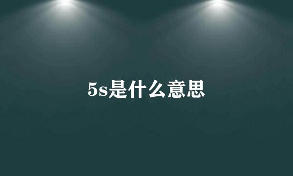 5s是什么意思