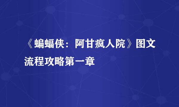 《蝙蝠侠：阿甘疯人院》图文流程攻略第一章