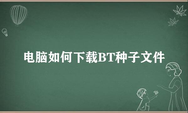 电脑如何下载BT种子文件