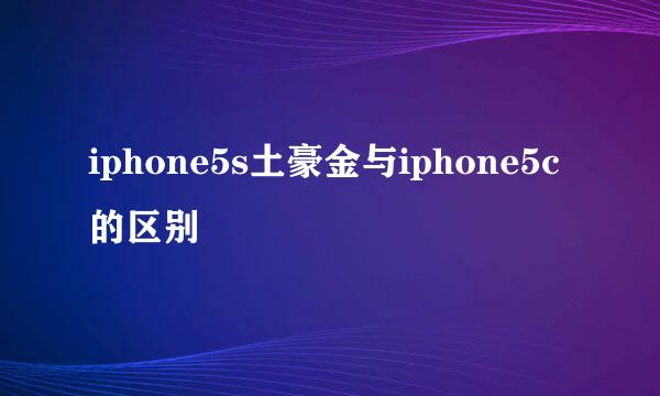 iphone5s土豪金与iphone5c的区别