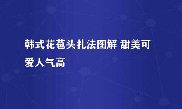 韩式花苞头扎法图解 甜美可爱人气高