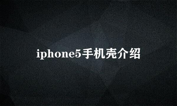 iphone5手机壳介绍