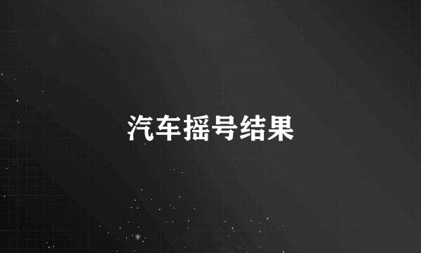 汽车摇号结果