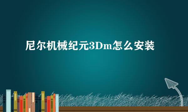 尼尔机械纪元3Dm怎么安装