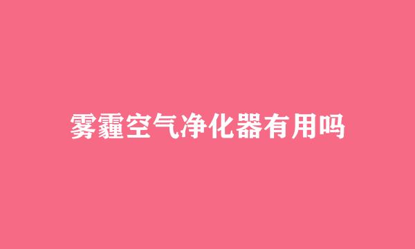 雾霾空气净化器有用吗