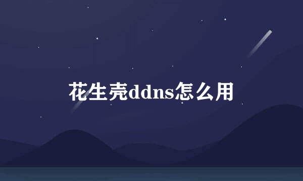 花生壳ddns怎么用