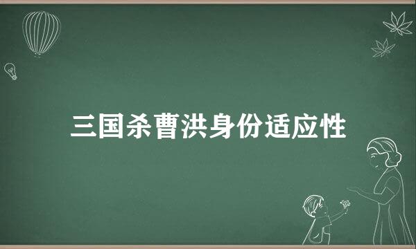 三国杀曹洪身份适应性