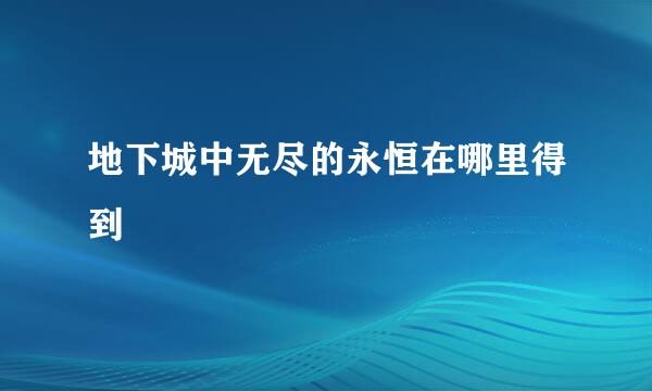 地下城中无尽的永恒在哪里得到