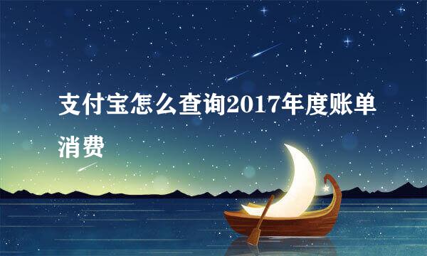 支付宝怎么查询2017年度账单消费