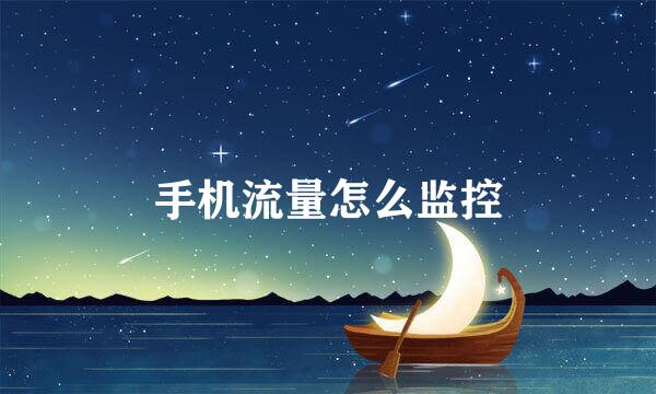 手机流量怎么监控