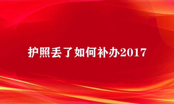 护照丢了如何补办2017