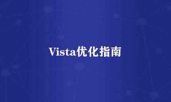 Vista优化指南