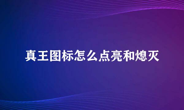 真王图标怎么点亮和熄灭