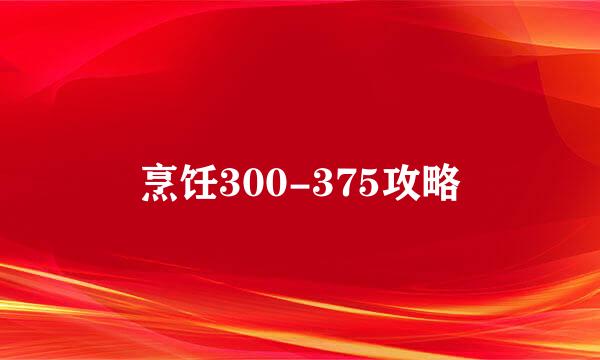 烹饪300-375攻略