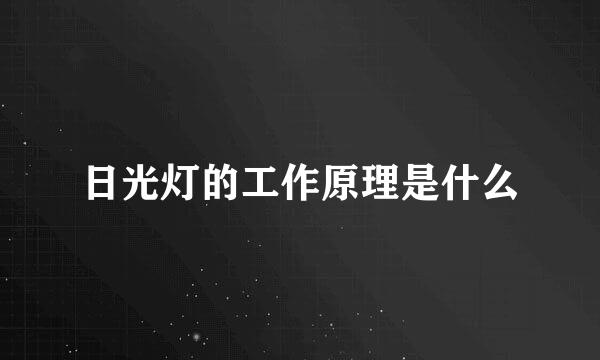 日光灯的工作原理是什么