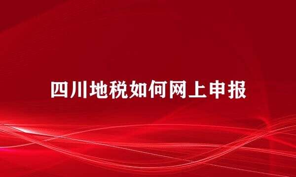 四川地税如何网上申报