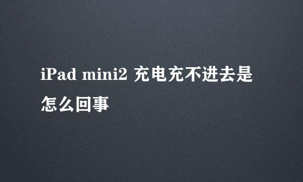 iPad mini2 充电充不进去是怎么回事