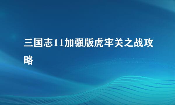 三国志11加强版虎牢关之战攻略