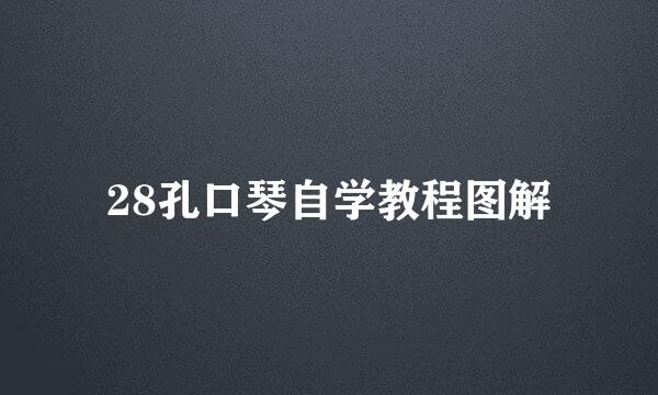 28孔口琴自学教程图解