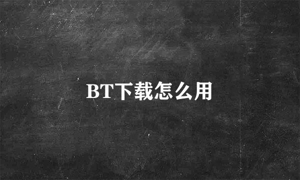 BT下载怎么用