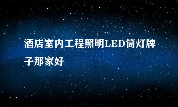 酒店室内工程照明LED筒灯牌子那家好