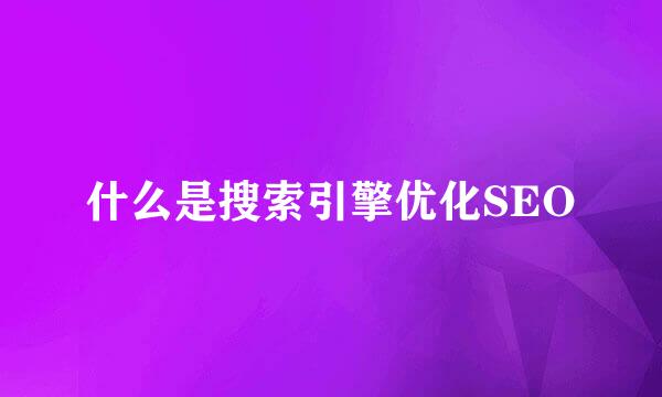 什么是搜索引擎优化SEO