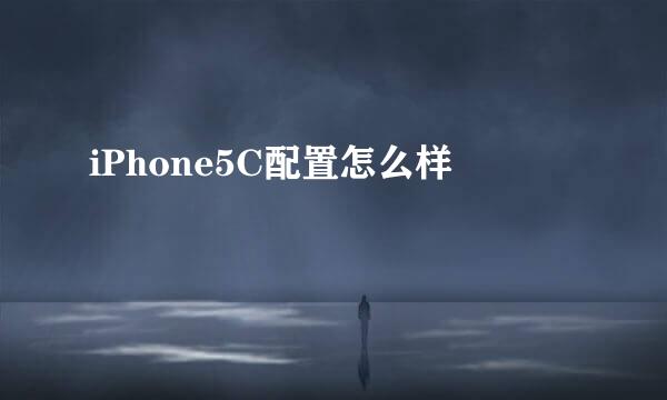 iPhone5C配置怎么样