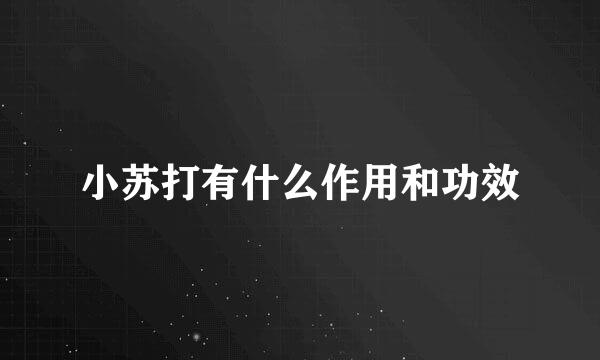 小苏打有什么作用和功效